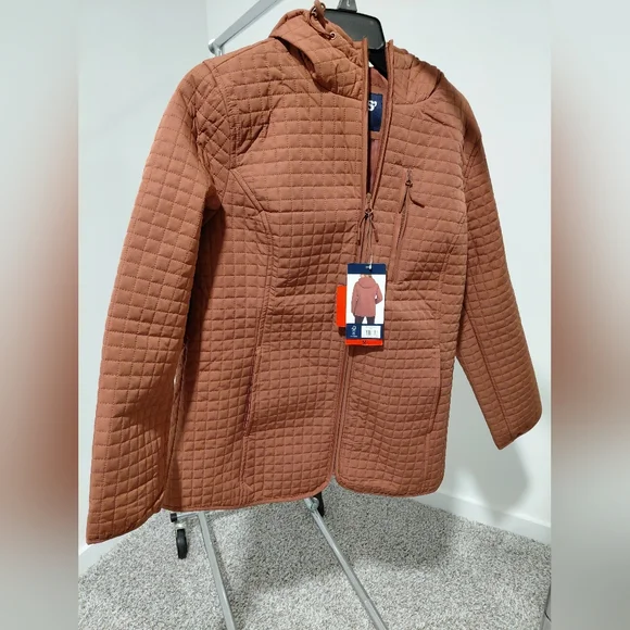 Lands' End Women's Quilted Puffer Jacket in Rust - Picture 7 of 8